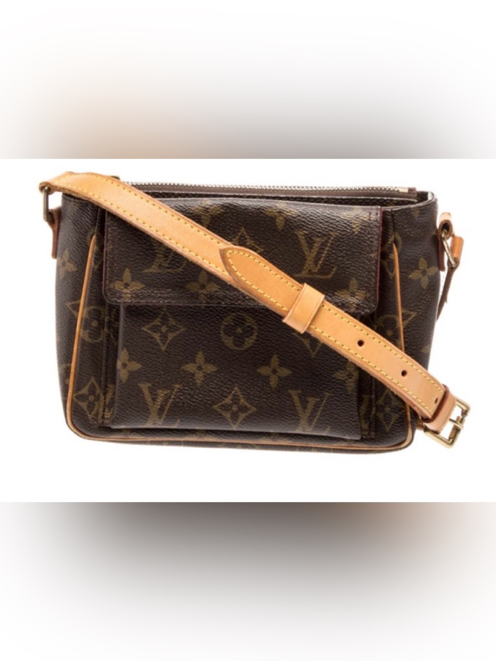 Louis Vuitton Monogram Crossbody with Natural Vachetta Strap